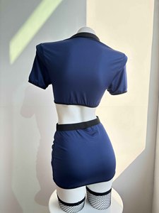 Lencería Azul de Carnaval para Chicas a la Moda 2025, Disfraz de Cosplay de Mujer Policía, Disfraz <span class=keywords><strong>Sexy</strong></span> de Oficial de Policía para Adultos, Lencería <span class=keywords><strong>Sexy</strong></span> de Halloween - Product Image 6
