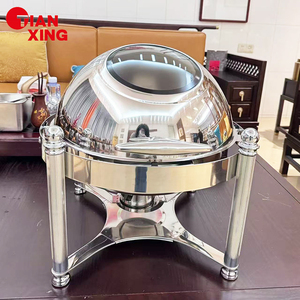 TIANXING Nouveau design Réchaud de luxe 6L à couvercle roulant, design colonne romaine, pour traiteur, événements, hôtels et restaurants - Product Image 5