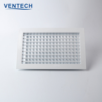 Grille de déflection double rectangulaire en aluminium moderne et durable Ventech DDG-VA pour diffuseur d'air