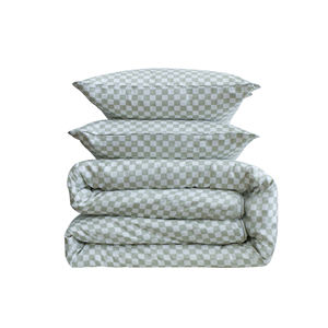 Juego de ropa de cama personalizado de algodón de bambú de lujo 400T 60S, funda nórdica con serigrafía de salvia, juego de cama personalizado - Product Image 2