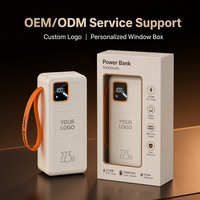 Batteries externes d'extérieur 50000 mAh avec 4 câbles intégrés, lampe torche à charge rapide PD 22,5 W, chargeur portable avec poignée
