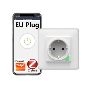 ZB-EU86 EU Tuya Smart Switches and Socket Zigbee Electrical Outlets Power Monitor Smart Life Alexa Voice Control Glass Panel - Product Image 1