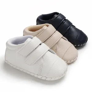 PU leather baby non-slip soft sole boy's shoes ODM 0-1 year children's casual toddler walker shoes