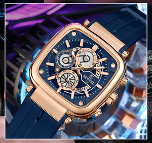 REWARD 831509M Reloj de Lujo Deportivo de Cuarzo para Hombre, Cuadrado, Resistente al Agua, con Calendario, Cronógrafo, Luminoso, Reloj Masculino, Reloj Hombre - Product Image 5