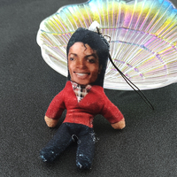 Nouveau porte-clés en peluche, pendentif en peluche pour cosplay de Michael Jackson