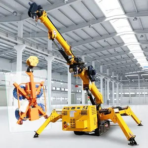 China Spider Crane Mini 1.2 2 Ton 5ton Electrical Small 4000kg 15m Indoor Electric Spider Crane With Remote