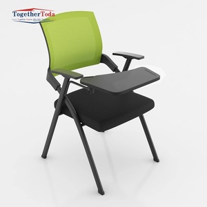 Chaise de formation pliable avec tablette d'écriture, dossier en maille, chaise de réunion de bureau pour salle de conférence - Product Image 5