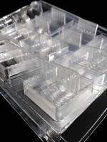 Boîte de rangement alimentaire carrée transparente en PET avec compartiments, en plastique de qualité alimentaire pour biscuits, gâteaux de lune et snacks