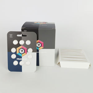 Caja de presentación en forma de cápsula de plástico para embalaje de blíster de encimera corrugado con impresión de logotipo personalizado para suplementos de pastillas - Product Image 3