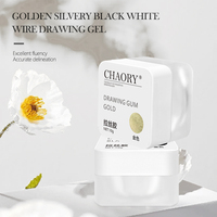 CHAORY Nouveau Gel Semi-Solide Universel 5ml Effet Araignée Non-Requérant de Nettoyage pour Poudre Chromée Nail Art