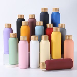 New 2024 600ML Small Mouth Stainless Steel Thermos Cup Rubber Paint Double Wall Thermal Insulation 6-12 Hours Outdoor Sports - Product Image 1