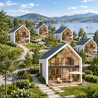 Maison préfabriquée en acier LGS, solution résidentielle avec structure en acier, isolation thermique et plans de planchers flexibles