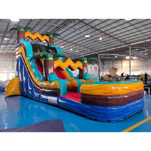 Toptan fiyat PVC dev şişme su kuru slayt havuzu yetişkinler için özelleştirilmiş ticari kalite çift su kaydırağı - Product Image 2