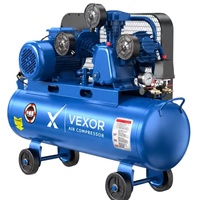 Vente directe d'usine, compresseur d'air industriel portable à piston haute pression 7,5 kW 10 CV 200 L 1,05 m/min, entraînement par courroie