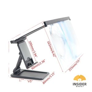 L20 Support de Bureau Universel Loupe <span class=keywords><strong>d</strong></span>'<span class=keywords><strong>Écran</strong></span> 3D pour Téléphone Portable, Amplificateur Vidéo et Projecteur - Product Image 6
