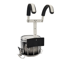 Tambour de fanfare avec harnais de transport, quincaillerie chromée haute tension, finition scintillante pour les performances des bandes et les étudiants