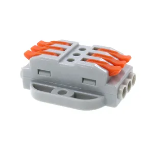 Multicolor Compact Electric Cable Spring Electrical Lever Push In Quick Release Wire Connectors
