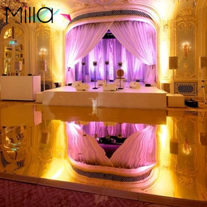 Superbe surface de piste de danse blanche brillante, tapis de couloir miroir blanc pur pour mariages - Product Image 6