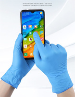 Gants Jetables en Nitrile 3 Mil pour Tatouage, Salon de Beauté, Nettoyage, avec Logo Personnalisé, Sans Latex ni Poudre, Aptes au Contact Alimentaire, Doigts Texturés