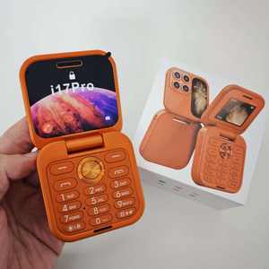 Nuovo Telefono Economico I17pro 2G con SIM, Pieghevole, Rotante, Type-C, Funzione Magic Voice, Mini <span class=keywords><strong>Cellulare</strong></span> a Conchiglia per Uso Quotidiano Portatile - Product Image 1