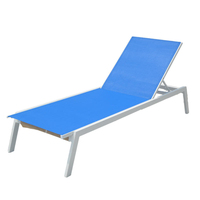 Chaise de plage pliante en aluminium pour piscine extérieure, prix d'usine, chaise longue réglable personnalisée pour intérieur