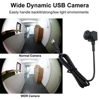 Mini caméra USB 2MP WDR 15*15mm, grand angle 160 degrés, 1.7mm, Android OTG, mini caméra USB Type C, caméra vidéo audio de sécurité