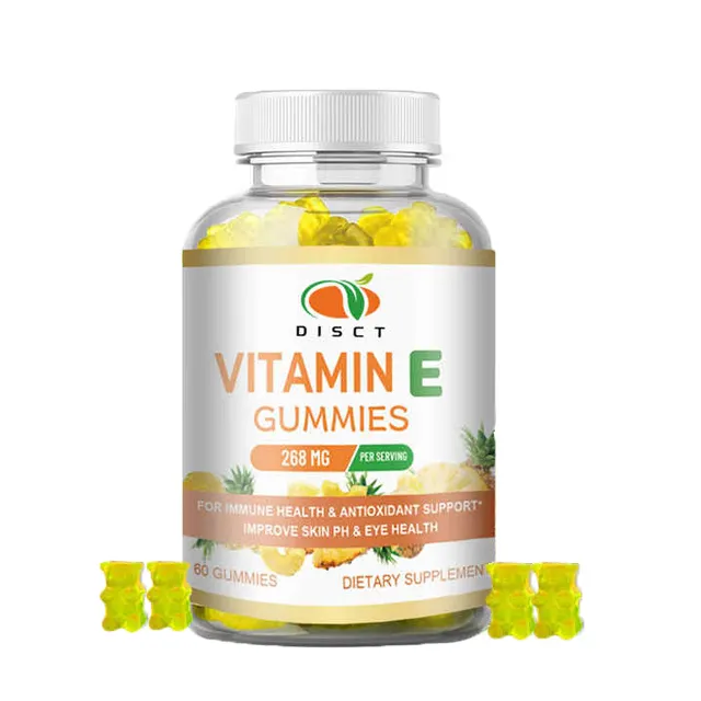 Private Label Natural Vegan Vitamin E Gummy Immune Support Improve Skin And Eye Health