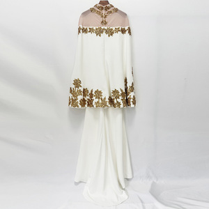 Vestido de novia Bettergirl 2026, recién llegado, en stock, estilo celebridad, con bordado a mano, lentejuelas, capa floral 3D, vestido largo. - Product Image 4