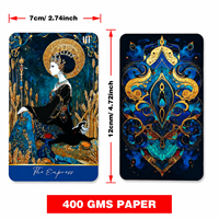 Vente en gros de cartes de tarot Azure Fantasy personnalisées, 78 cartes, divination spirituelle, papier écologique, impression couleur intégrale, boîte cadeau portable