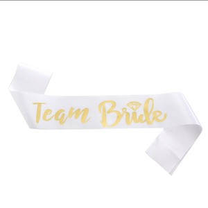 Fascia '<span class=keywords><strong>Bride</strong></span> <span class=keywords><strong>to</strong></span> Be' e '<span class=keywords><strong>Team</strong></span> <span class=keywords><strong>Bride</strong></span>' per Addio al Nubilato, Decorazioni per Feste con Caratteri Dorati Lucidi - Product Image 5