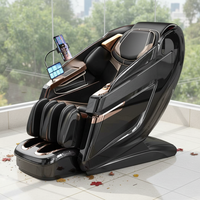 Sillón de Masaje de Gravedad Cero de Cuerpo Completo con Riel SL, Sofá de Masaje Eléctrico con Control por Voz, Terapia de Calor y Masaje con Bolsas de Aire