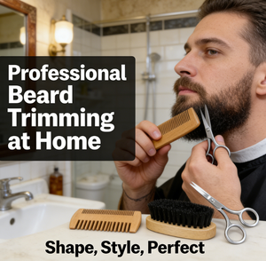 Kit de Soin de la Barbe en Bois pour Hommes avec Brosse à Barbe en Poils de Sanglier Noirs, Peigne, Ciseaux, Boîte Cadeau en Gros, Kit de <span class=keywords><strong>Rasage</strong></span> Personnalisable avec Logo - Product Image 2