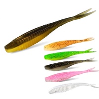 Yousya nouveau 6.5cm 1.5g fourche queue fendue flottant leurres de pêche souples appâts de natation avec paillettes De Pesca pour Ferch pêche à l'achigan
