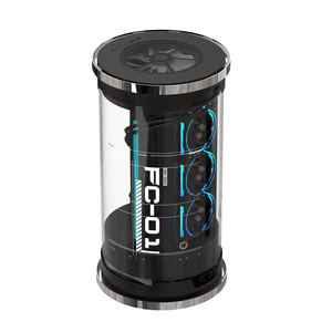 Boîtier PC Mecha Space NPC <span class=keywords><strong>ALSEYE</strong></span>, design cylindrique, panoramique à 360 degrés, compatible ATX/ITX, boîtiers et tours d'ordinateur de jeu 360 - Product Image 4