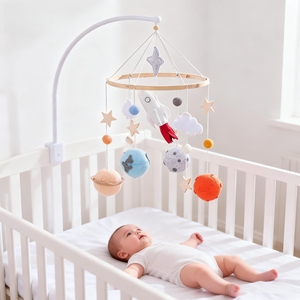 Jouets en peluche personnalisés pour enfants, mobile en feutre pour lit, cadeaux pour bébés, décoration pour nouveau-nés, essentiels pour bébés, jouets de soin - Product Image 1