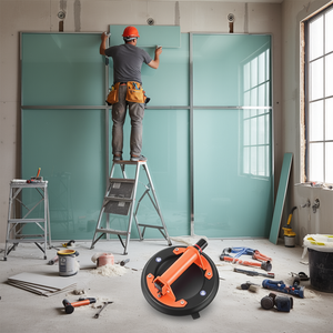 Ventosa de vacío de 8 pulgadas para vidrio, capacidad máxima de 275 lb, mango metálico, herramienta de succión para azulejos, paneles de yeso y ventanas - Product Image 2