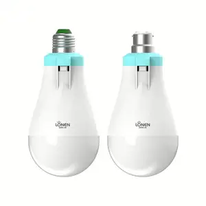 Lampe solaire Rechargeable 20W, ampoule Led d'urgence en plastique blanc, batterie Li-ion, lumières portables rechargeables T550