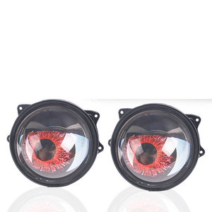 Luces de lente de ojos de diablo de coche de 3 pulgadas 12-36V Demon Red Eye Dynamic montaje de Faro de motocicleta con Control remoto Auto Retrofit - Product Image 1