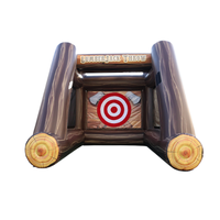 Jeu de lancer de hache gonflable interactif de carnaval à prix d'usine, jeu de tir interactif, lancer de bûcheron individuel, certifié CE, en PVC