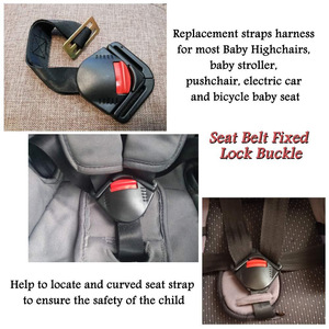 JXBSD Conector de Arnés de Cinco Puntos Tipo A B, Hebilla de Cinturón de Seguridad de Acero ABS, Accesorio para Asiento de Coche para Niños - Product Image 4