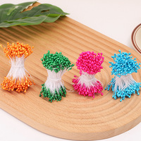 Vente en gros Mini fleur étamine pistil double tête fleur artificielle mate étamine pour la fabrication de fleurs décoration de scrapbooking