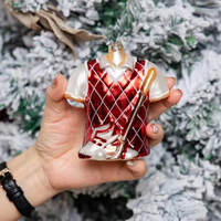 Ornements de Noël personnalisables en verre soufflé à la main, thèmes sportifs (golf, football, basketball), avec personnages de joueurs et maillots, pour suspension haut de gamme