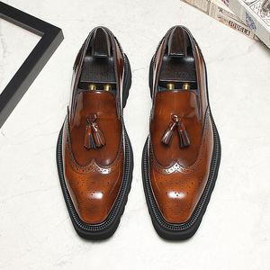 Chaussures habillées en cuir légères pour hommes – Nouvelle collection printemps-hiver – Douces, respirantes et antidérapantes avec semelle en caoutchouc amortissante - Product Image 4