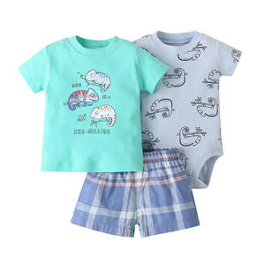 Conjunto de Ropa de Verano para Bebé Niño de 6 a 24 Meses, 3 Piezas: Pantalones Cortos, Camisa y Mameluco - Product Image 3