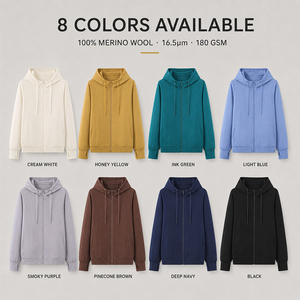 Wool Women's Thin <b>Cardigan</b> Outdoor Sun Protection Long Sleeve Top Custom Logo Premium Lightweight Breathable Quick Dry Hiking Co - Product Image 4