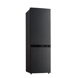 318L काले ग्लास दरवाजा रेफ्रिजरेटर नए मॉडल 11 cu फीट फ्रिज डबल डोर