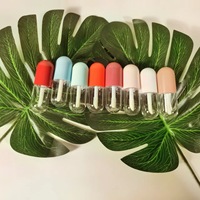 Tube vide pour gloss à lèvres en forme de capsule de 3 ml avec logo personnalisé, tube pour huile à lèvres repulpante, huile essentielle, tube de sous-conditionnement