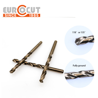 Foret hélicoïdal EUROCUT 3/8 pouce en cobalt HSS M35/M42 haute dureté pour acier inoxydable et fonte