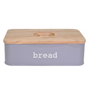 กล่องขนมปังโลหะฝาไม้ไผ่ ยี่ห้อฟู่เฉิง สำหรับเก็บขนมปังในครัว - Product Image 3