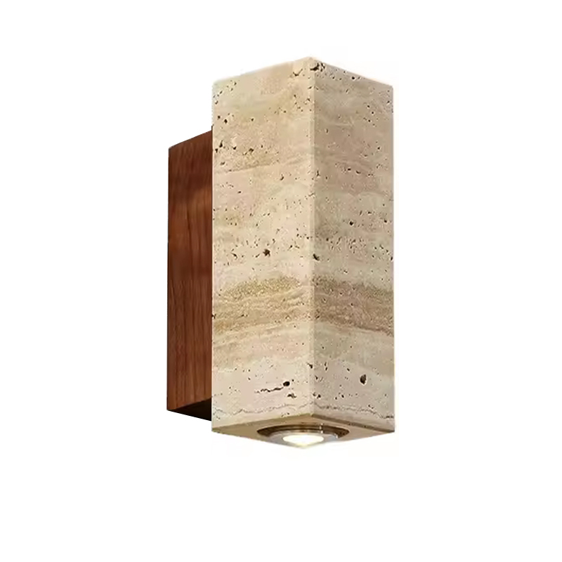 Travertine Stone Led Wall Light for Home Decor Living Room Bedside Sconce Stair Corridor Hotel Wabi Sabi Bedside Lamp · image 3